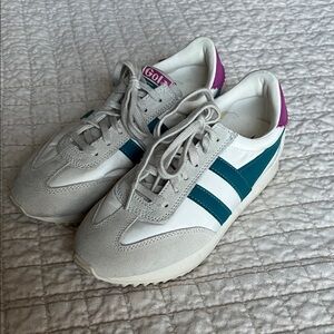 Gola Kids' White, Teal, and Purple Sneakers